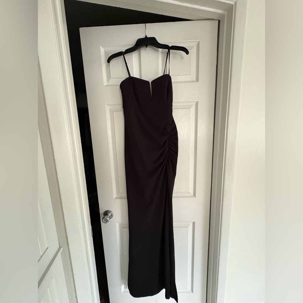 Macy's Strapless/thin strap Black Dress
